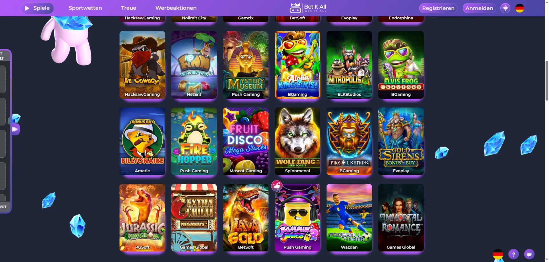 bet it all casino Spielautomaten – über 2.500 Slots von Top-Anbietern