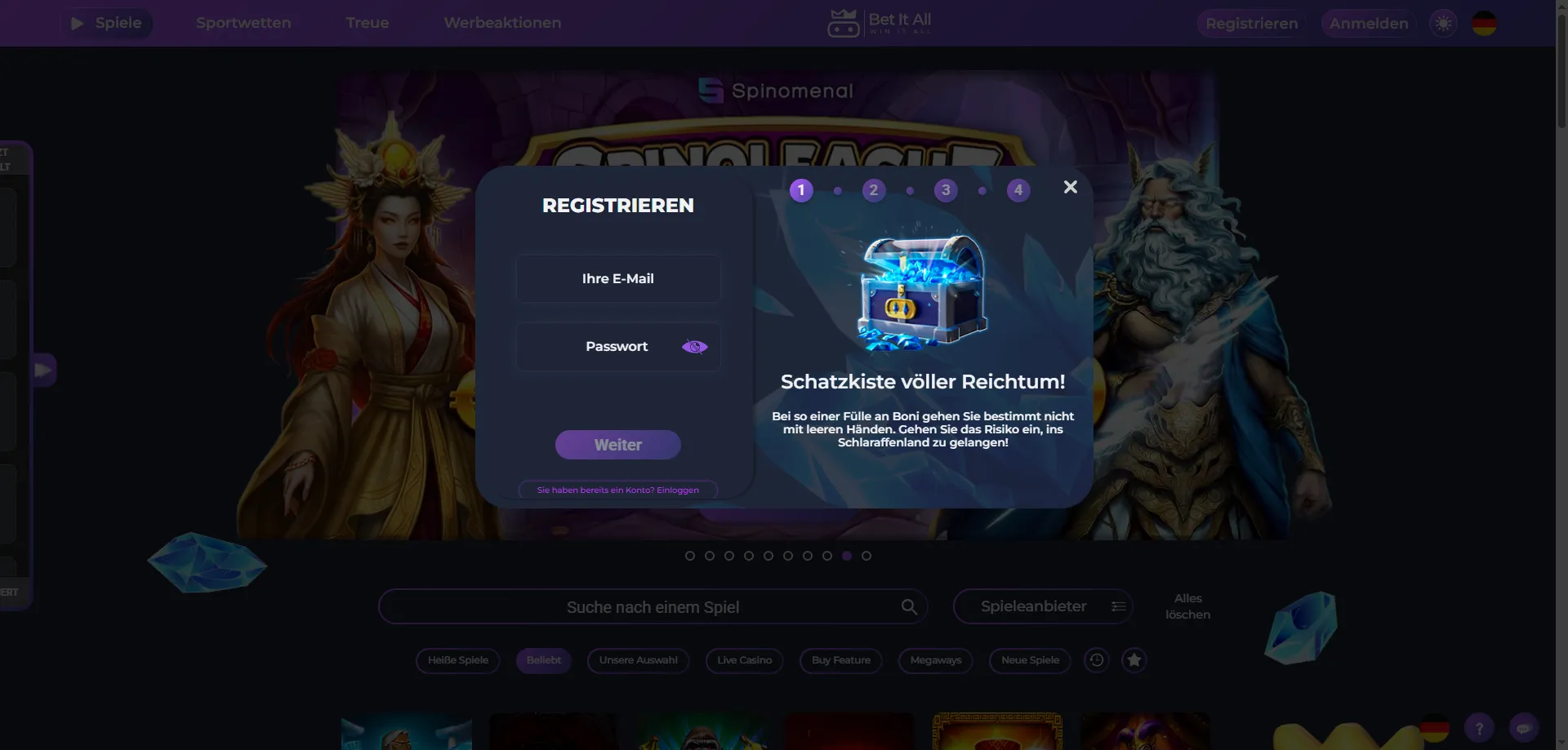 Betitall Casino Registrierungsprozess – Konto in 2 Minuten erstellen